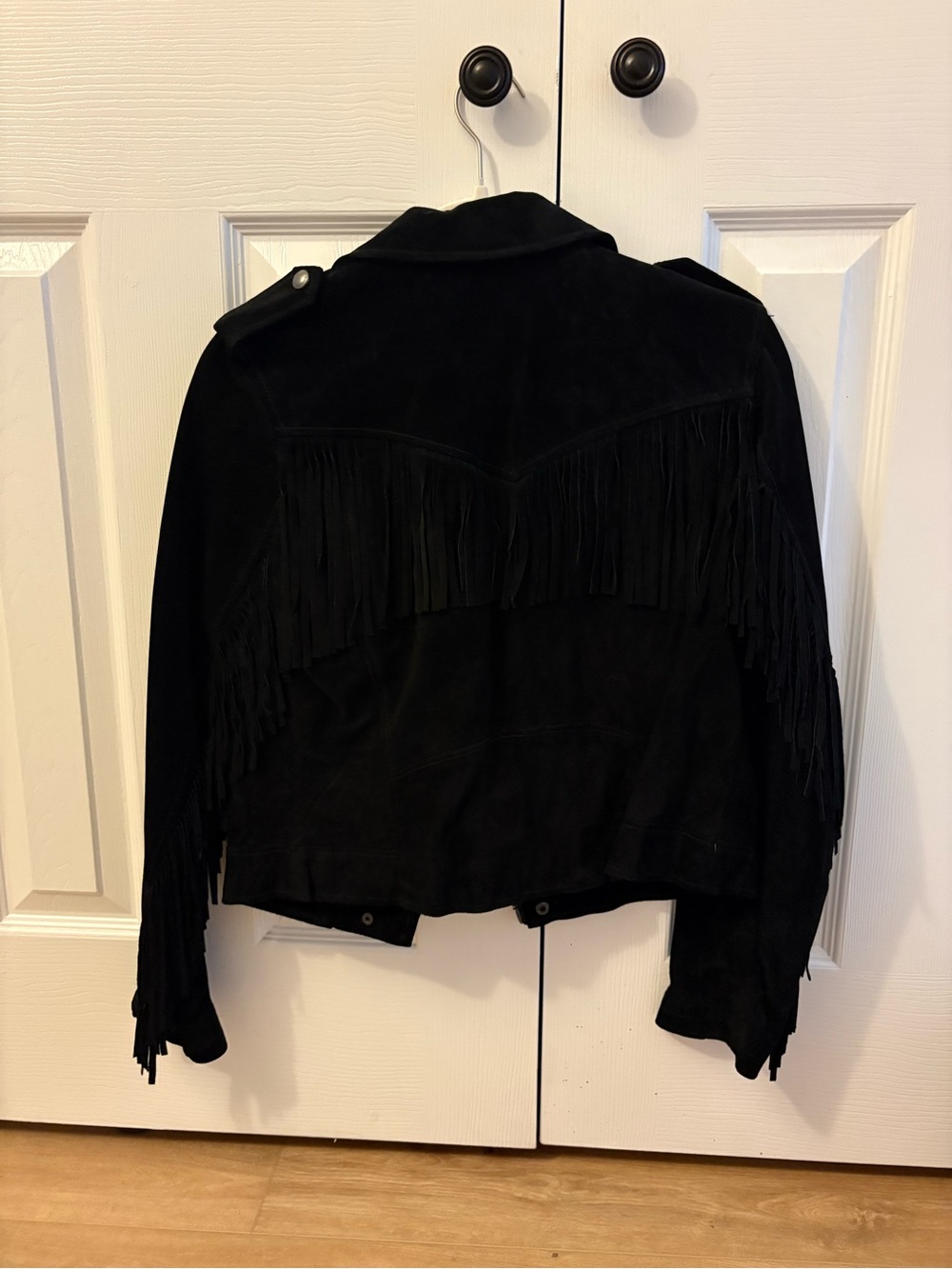 Blank NYC Black Suede Fringe Moto Jacket - Picture 4 of 5